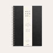 Notebook Textile black lined A4