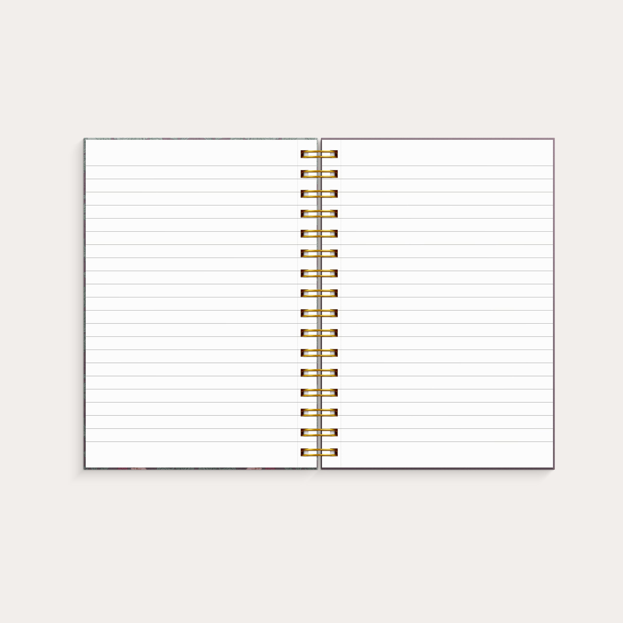 Notebook A5 burgundy flowers