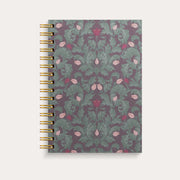 Notebook A5 burgundy flowers