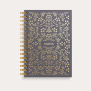 Notebook A5 black flower