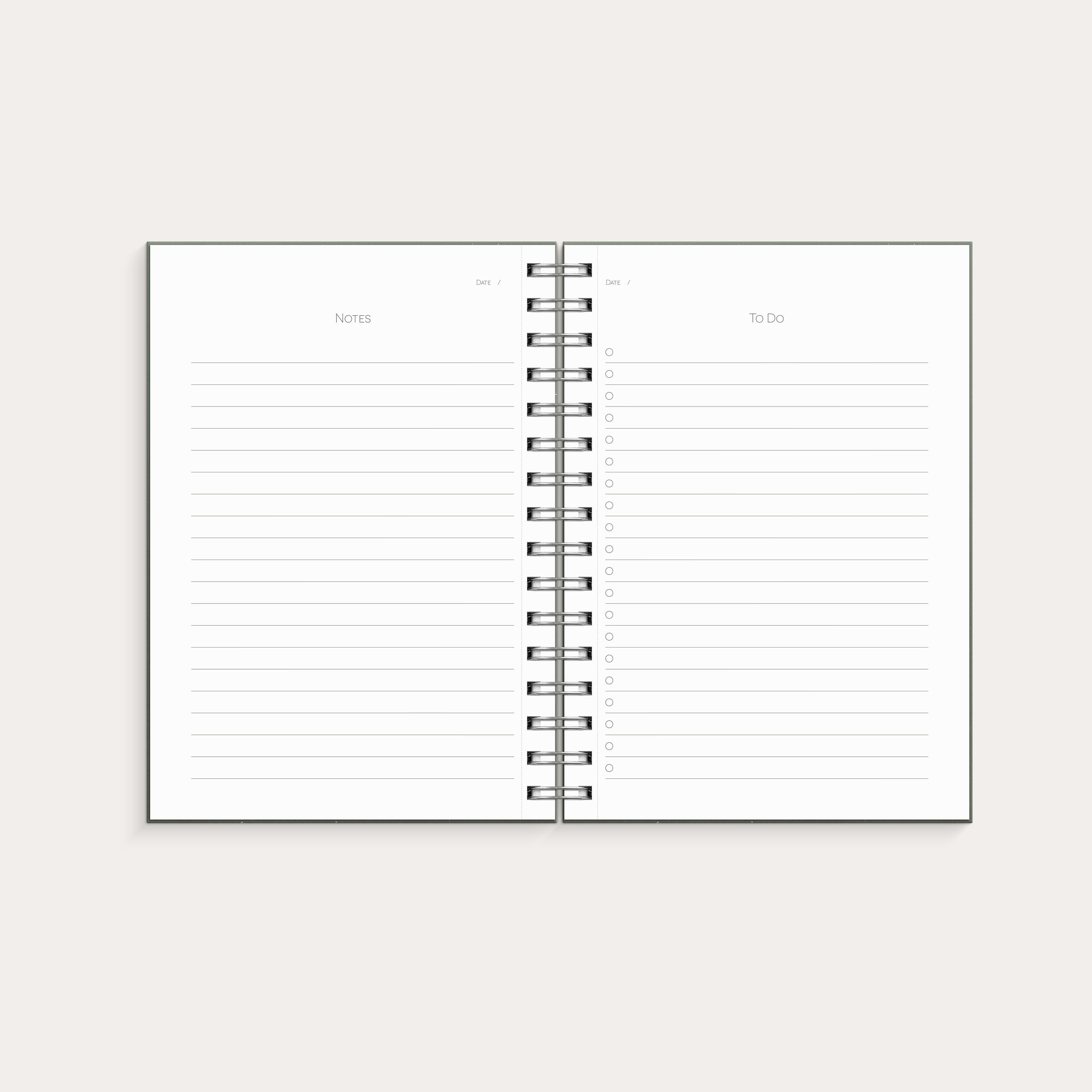 Notebook & To Do's A5 Green