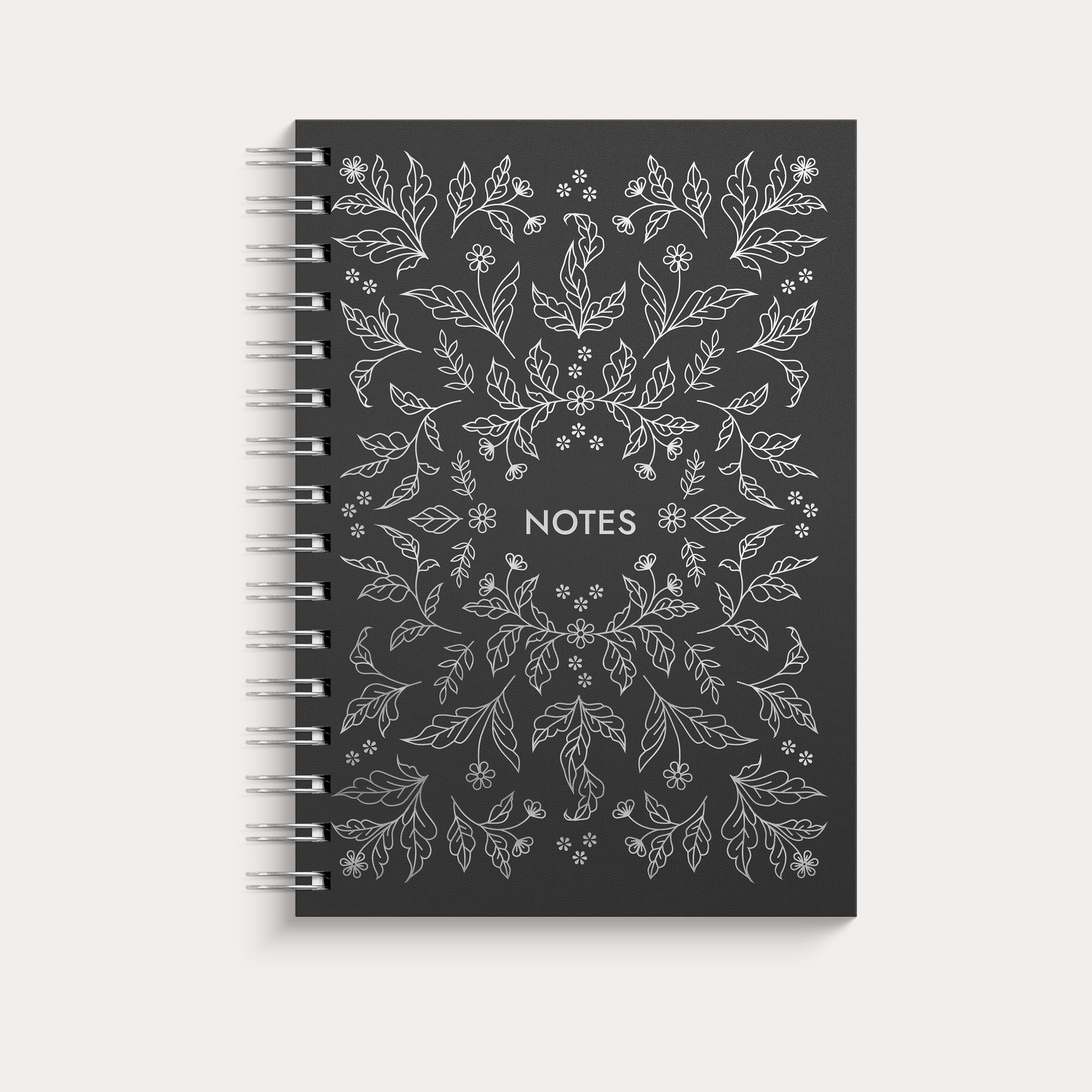 Notebook A5 Silver Flower