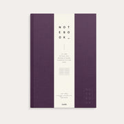 Notebook Textile plum lined A4