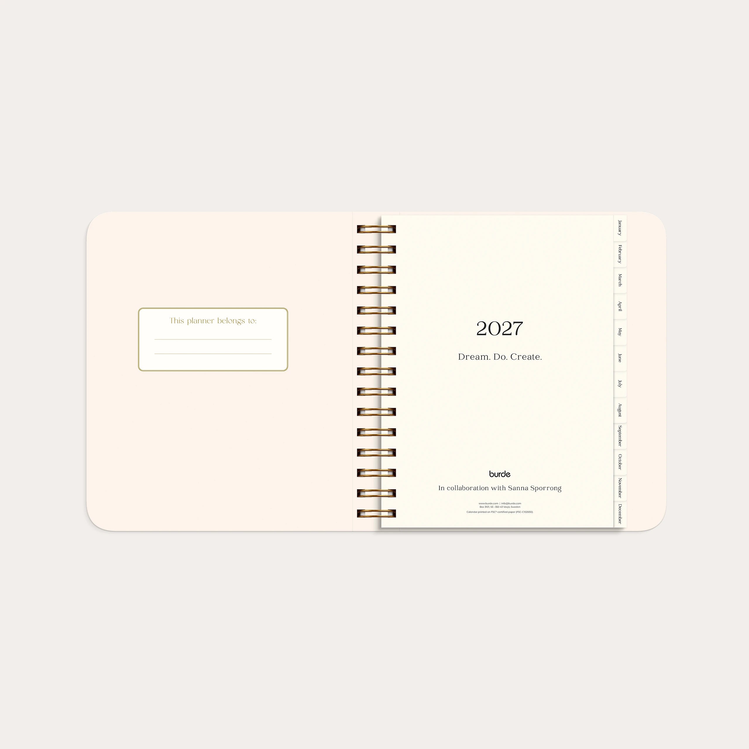 Life Planner Delicate Flowers 2027