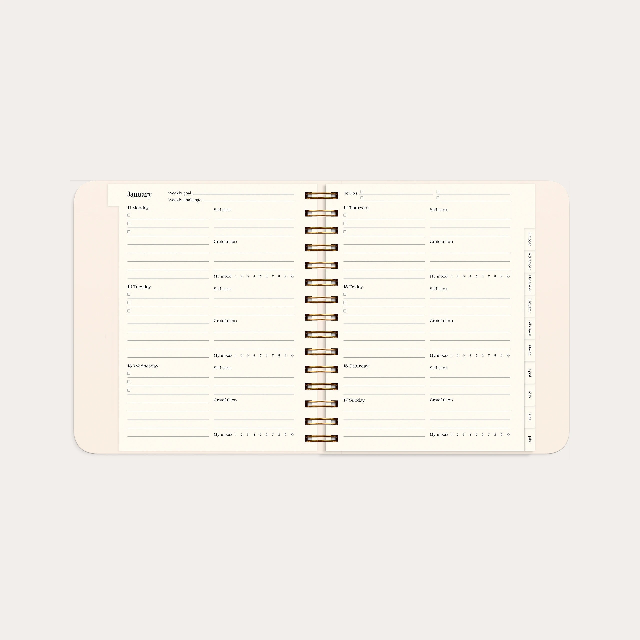 Life Planner Delicate Flowers 2027