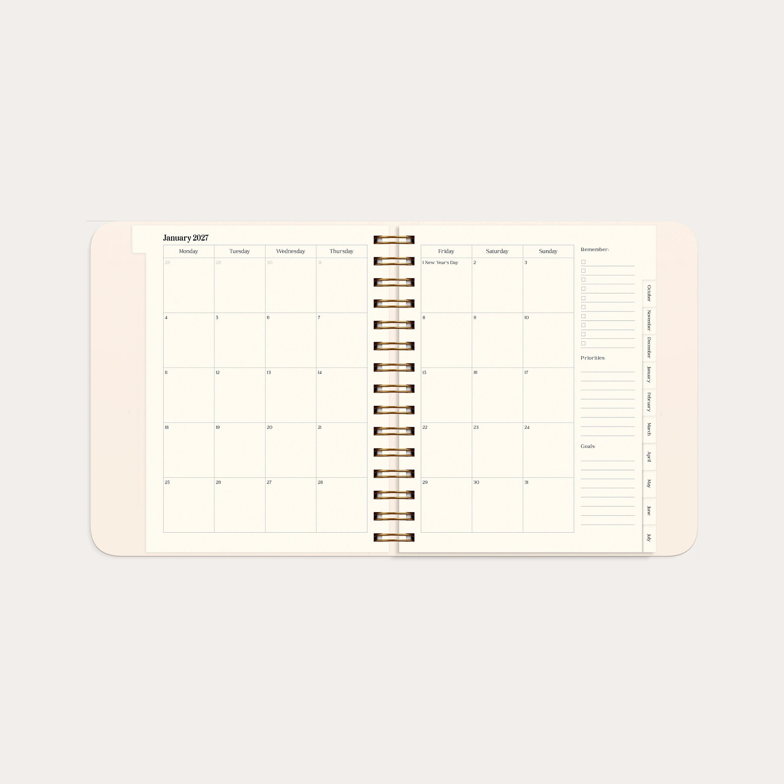 Life Planner Delicate Flowers 2027