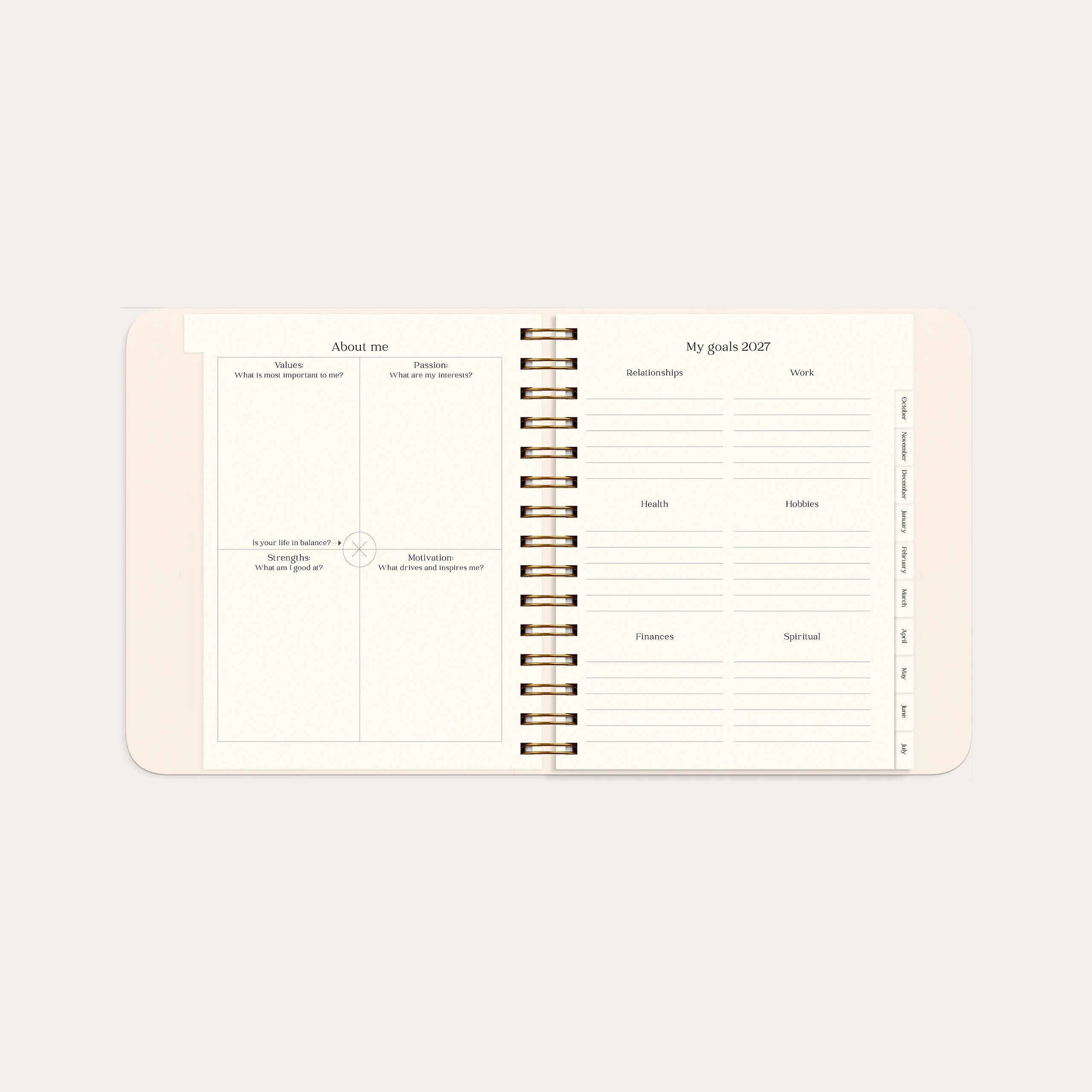 Life Planner Delicate Flowers 2027