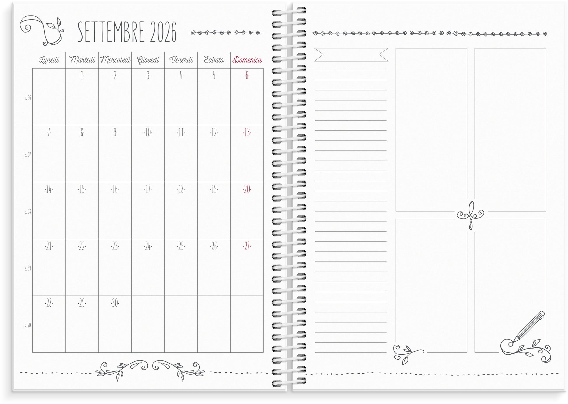 Agenda Doodle 2026 – detail view