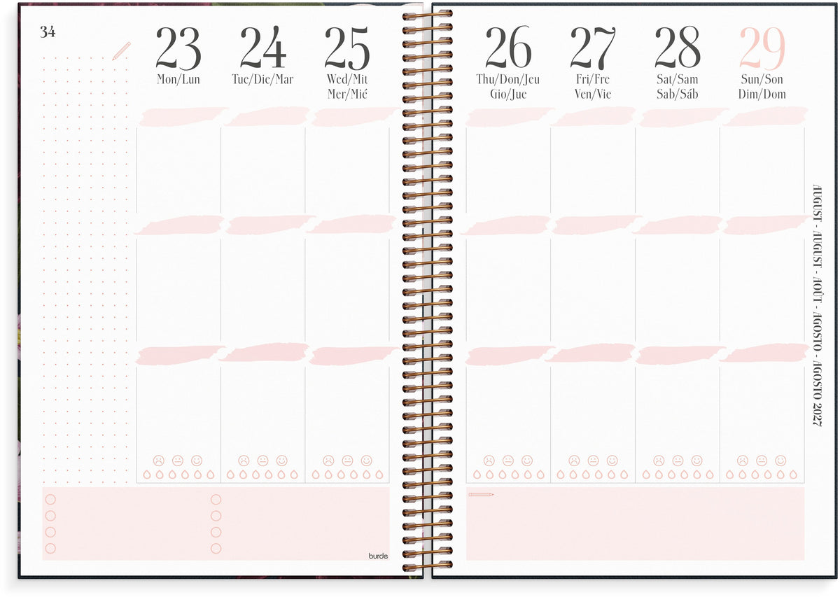 Life Planner Pink 2027 Garden Dreams