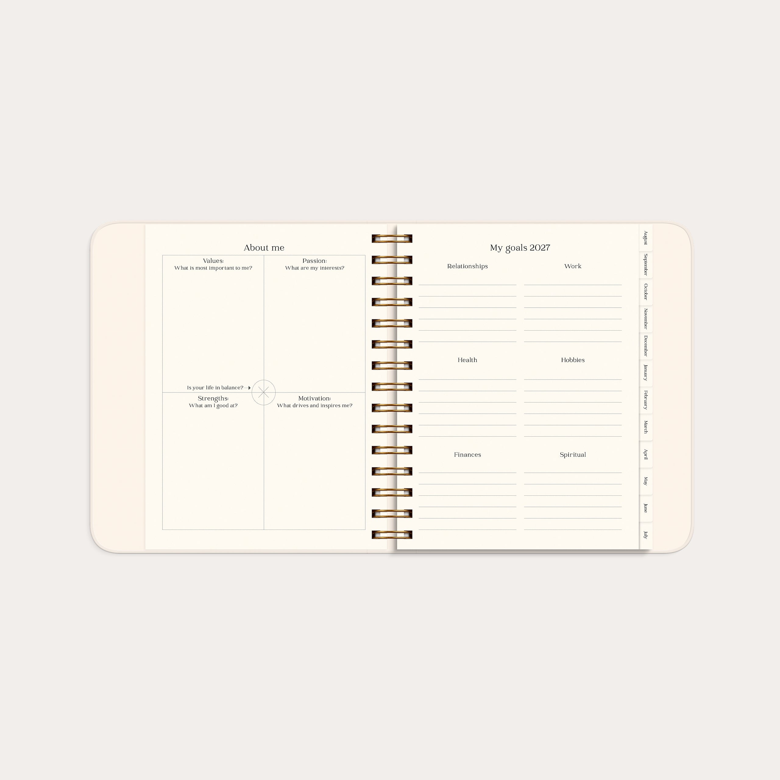 Life Planner Pastel flowers