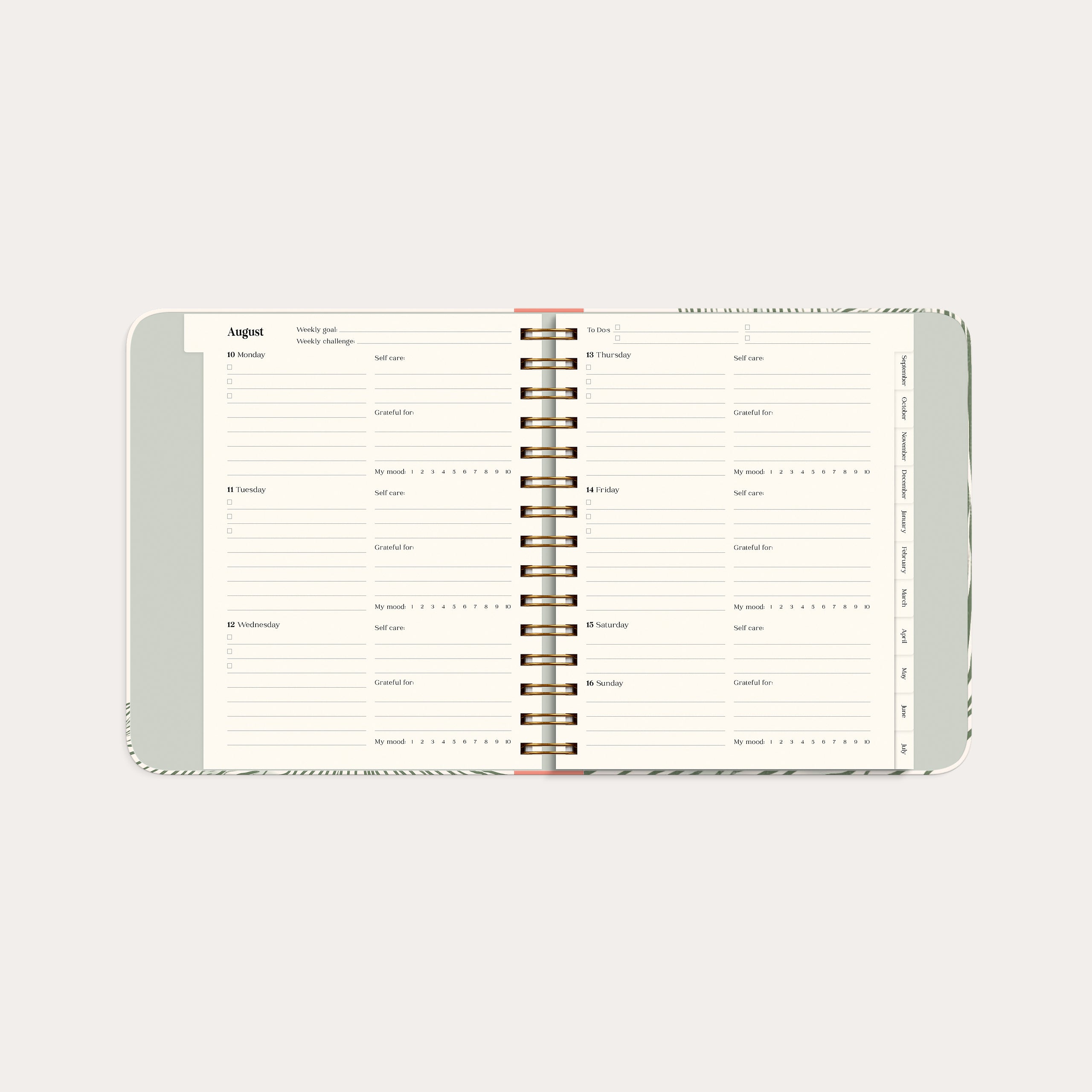 Life Planner Decor Green flow