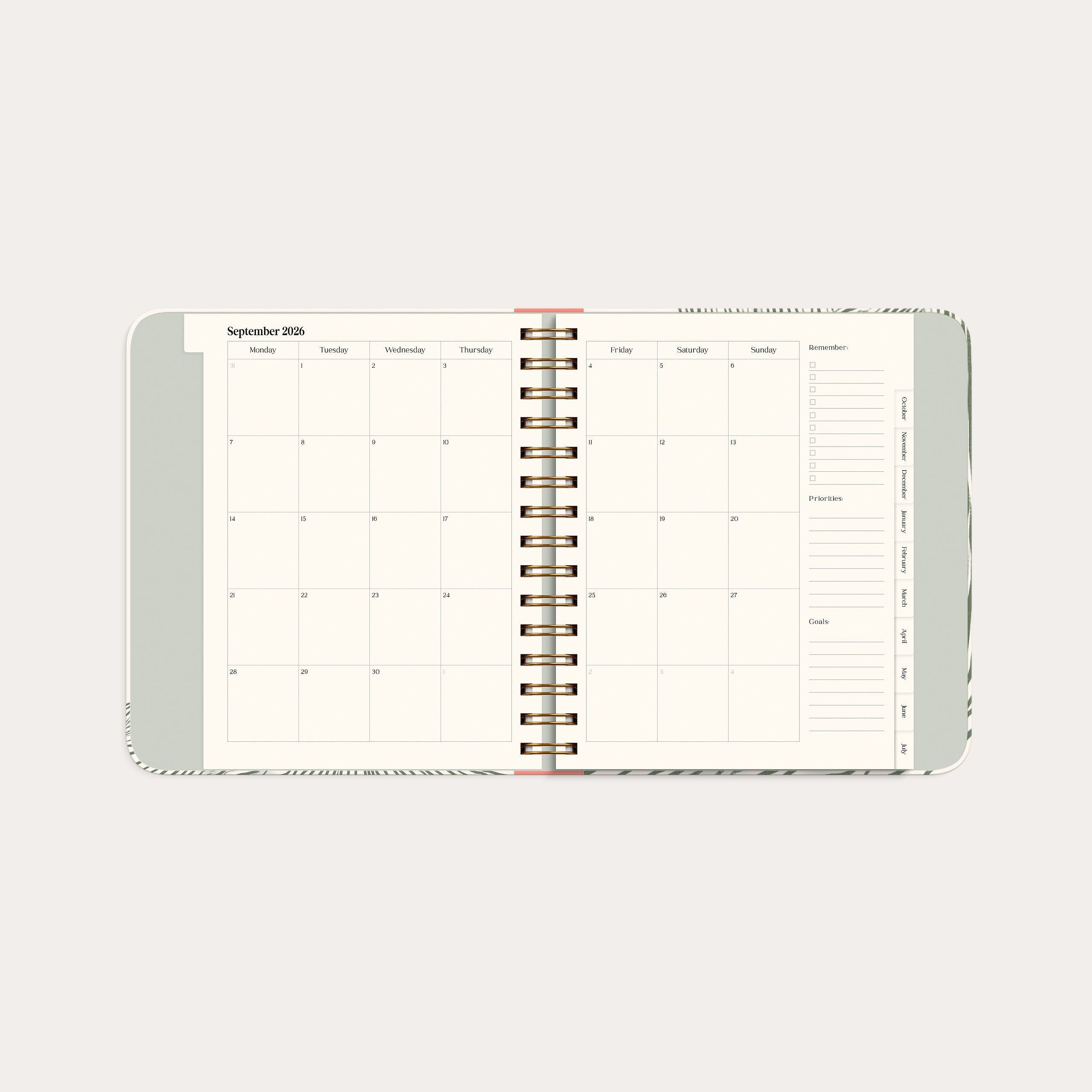 Life Planner Decor Green flow