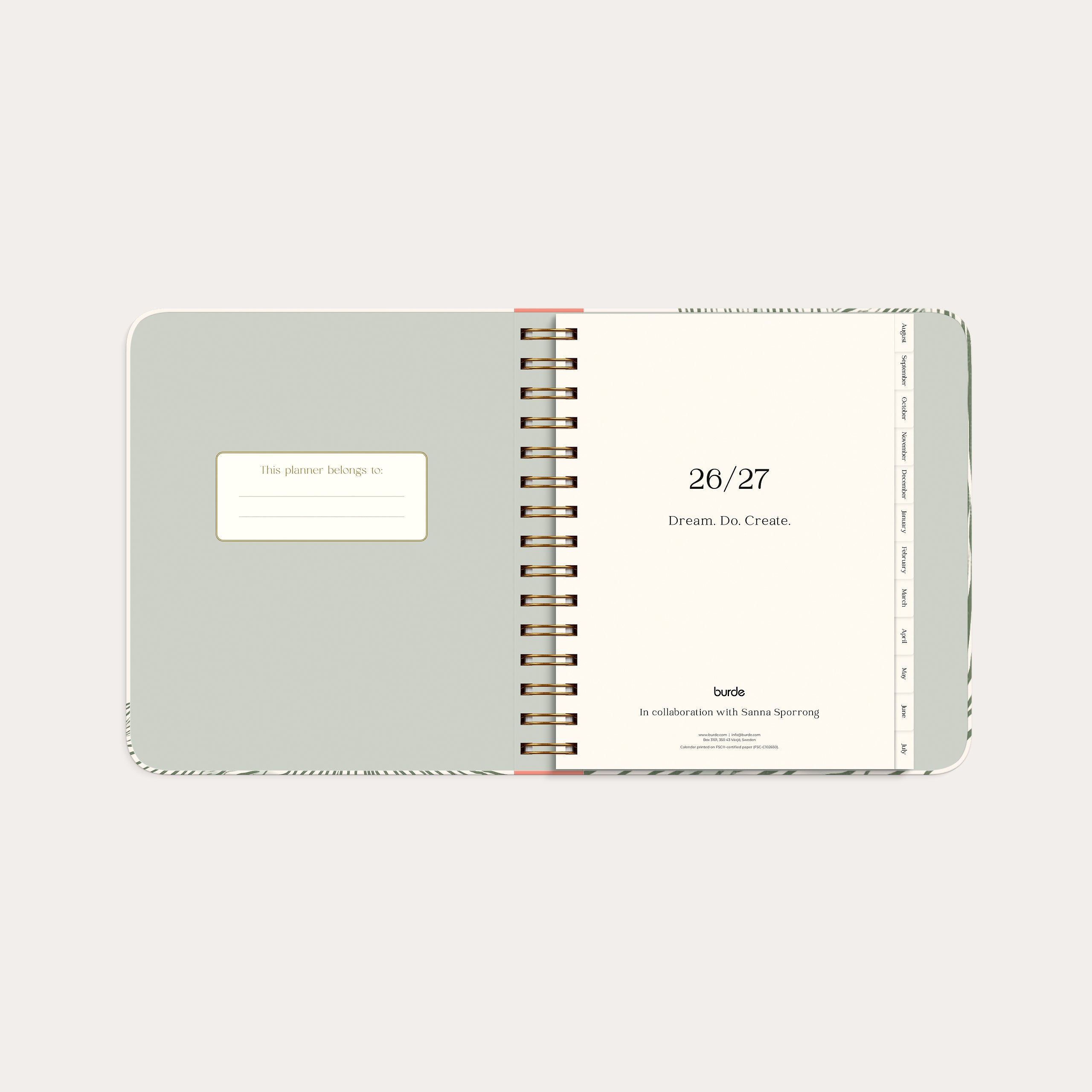 Life Planner Decor Green flow