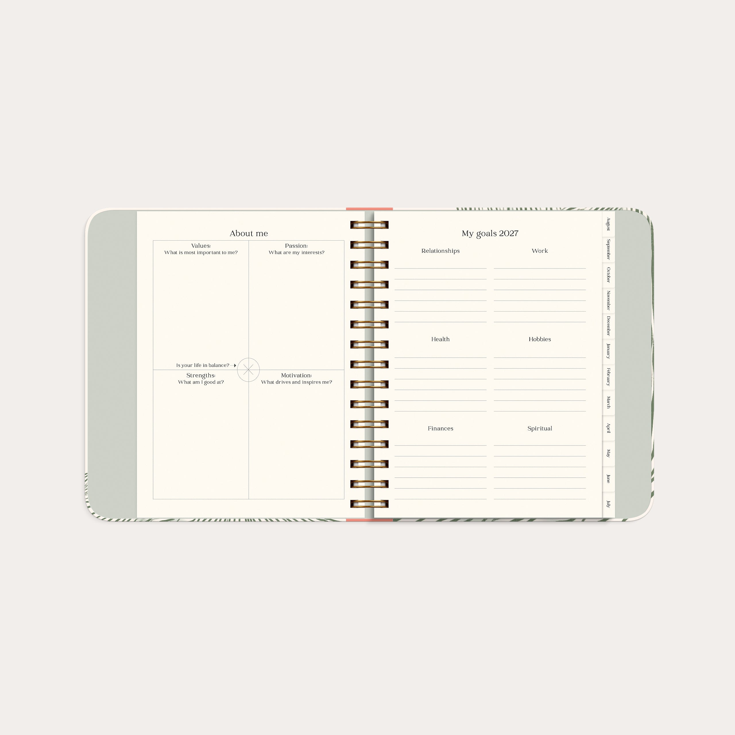 Life Planner Decor Green flow