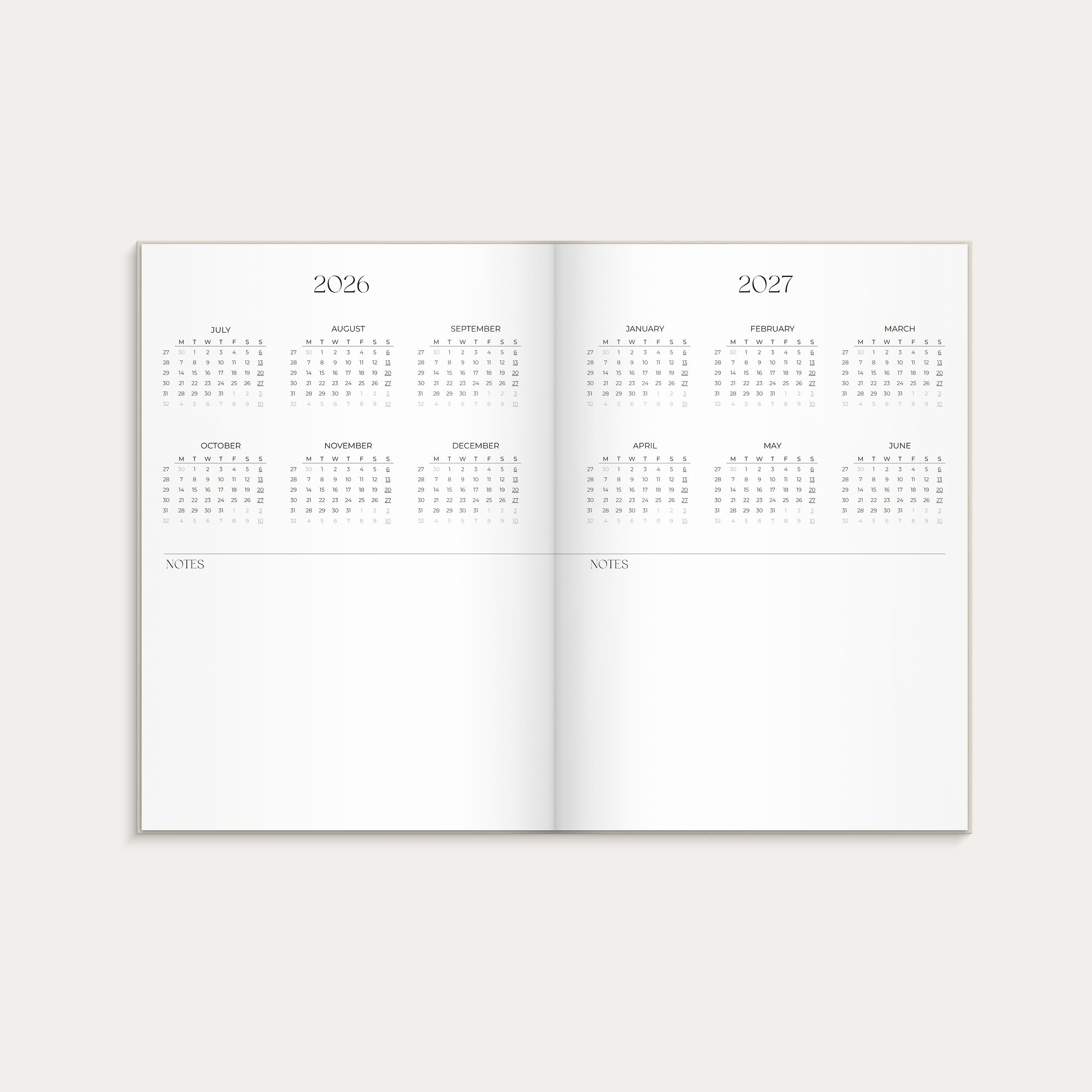 Student Planner A5 Beige