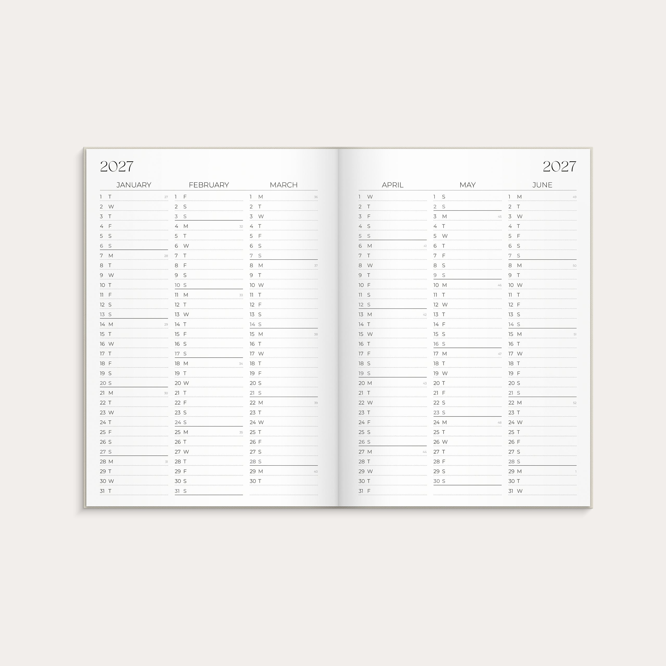 Student Planner A5 Beige