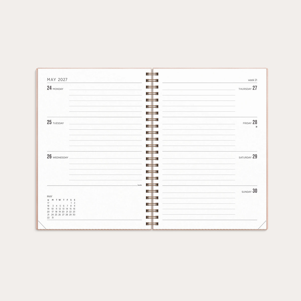 Kalender 2027 Senator A5 Twist Rosa