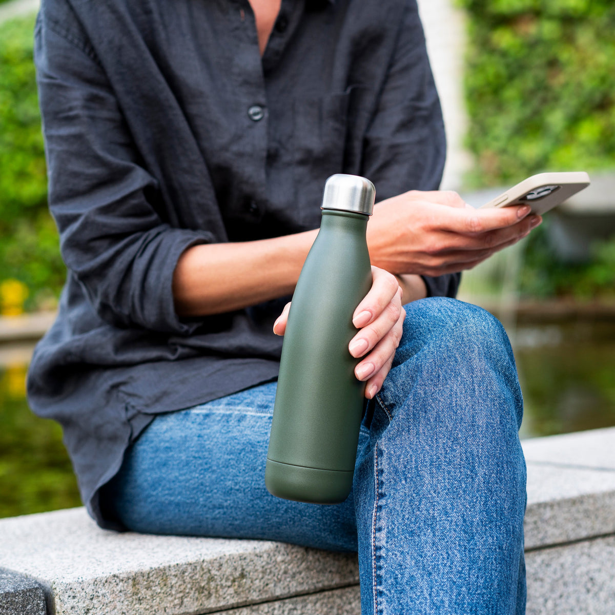 Thermal Bottle Matte Dark Green
