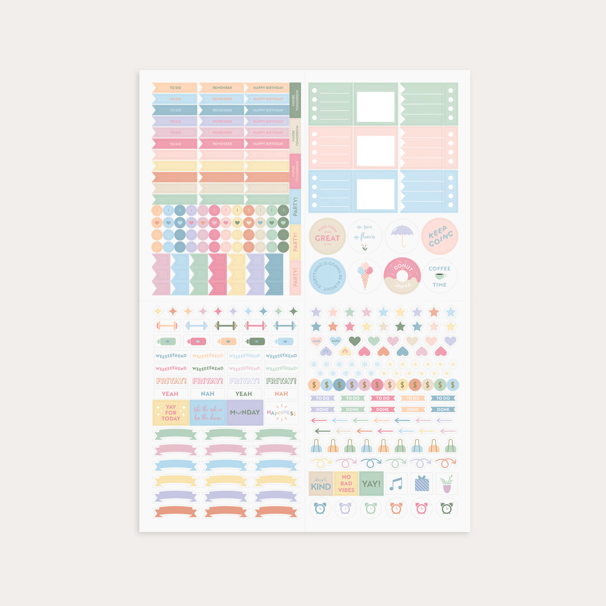Pretty Pastels Stickers