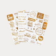 Glimmering Gold Clear Stickers