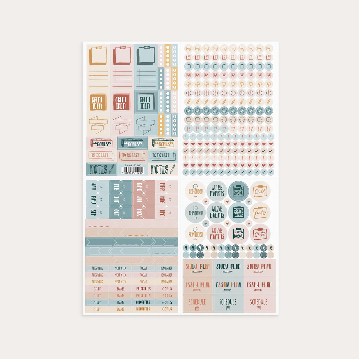 Plan Study Do Stickers